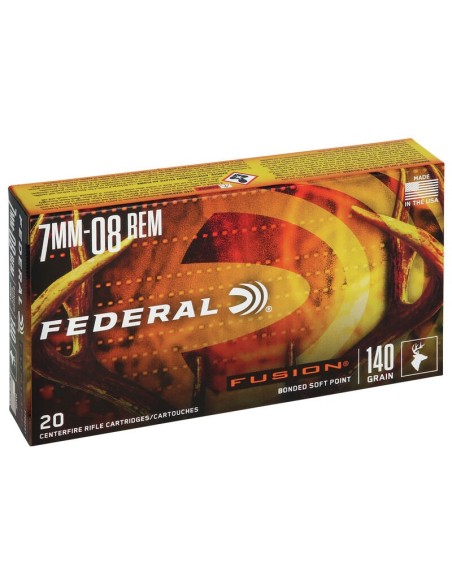 Munición metálica FEDERAL Fusion - 7mm-08 - 140 grains