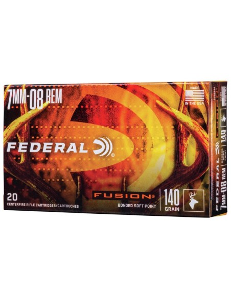 Munición metálica FEDERAL Fusion - 7mm-08 - 140 grains