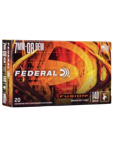 Munición metálica FEDERAL Fusion - 7mm-08 - 140 grains