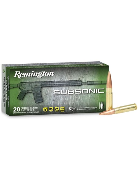 Munición metálica REMINGTON Subsonic - 300 AAC Blk - 220 grains