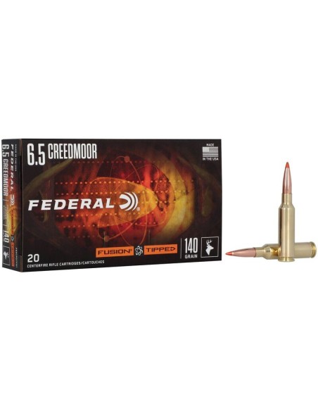 Munición metálica FEDERAL Fusion Tipped - 6.5 Creedmoor - 140 grains