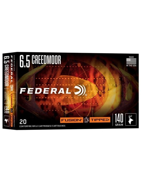 Munición metálica FEDERAL Fusion Tipped - 6.5 Creedmoor - 140 grains