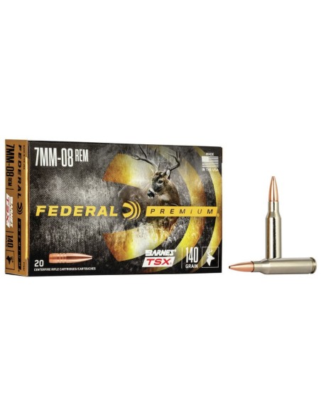 Munición metálica FEDERAL Barnes TSX - 7mm-08 - 140 grains