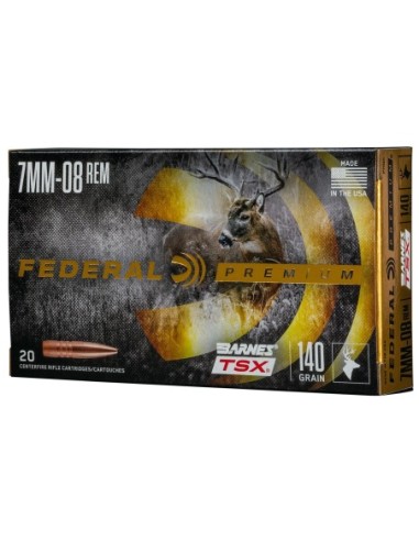 Munición metálica FEDERAL Barnes TSX - 7mm-08 - 140 grains