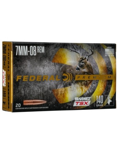 Munición metálica FEDERAL Barnes TSX - 7mm-08 - 140 grains