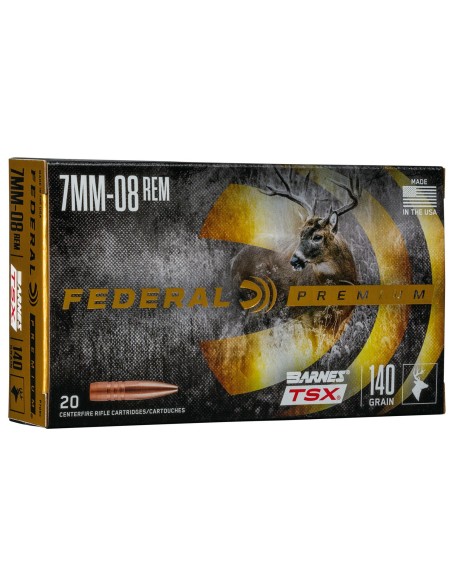 Munición metálica FEDERAL Barnes TSX - 7mm-08 - 140 grains