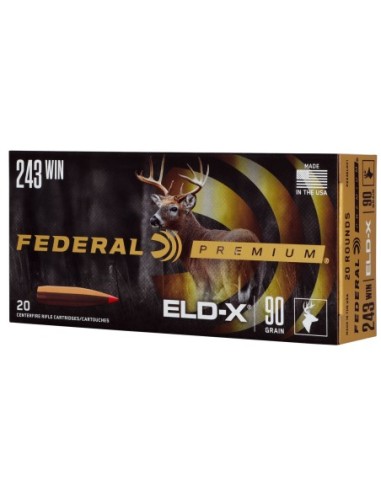 Munición metálica FEDERAL Hornady ELD-X - 243 Win. - 90 grains