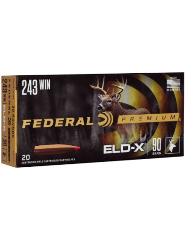 Munición metálica FEDERAL Hornady ELD-X - 243 Win. - 90 grains