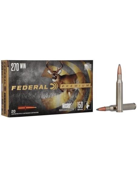 Munición metálica FEDERAL Nosler Partition - 270 Win. - 150 grains