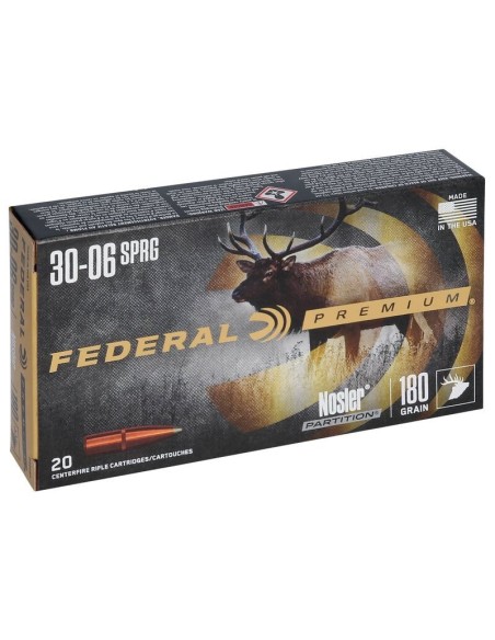Munición metálica FEDERAL Nosler Partition - 30-06 - 180 grains