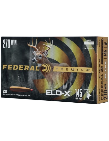 Munición metálica FEDERAL Hornady ELD-X - 270 Win. - 145 grains