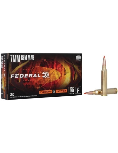 Munición metálica FEDERAL Fusion Tipped - 7mm. Rem. Mag. - 175 grains