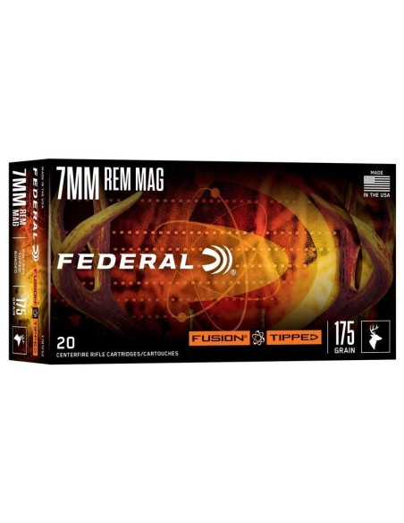 Munición metálica FEDERAL Fusion Tipped - 7mm. Rem. Mag. - 175 grains