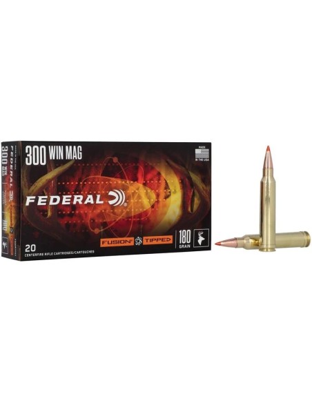 Munición metálica FEDERAL Fusion Tipped - 300 Win. Mag. - 180 grains