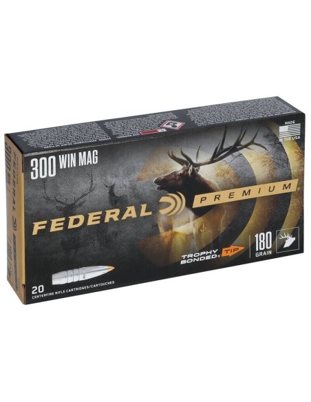 Munición metálica FEDERAL Trophy Bonded Tip - 300 Win. Mag. - 180 grains