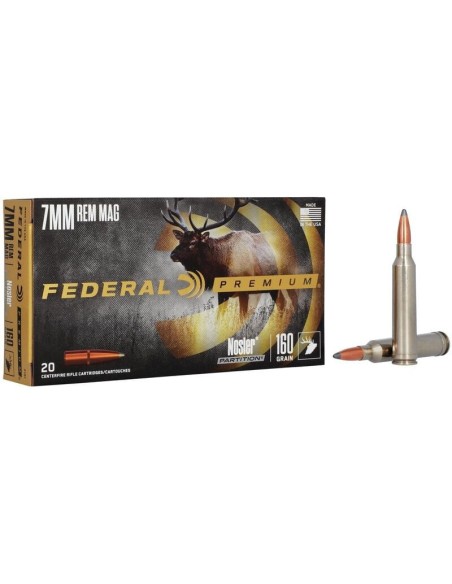 Munición metálica FEDERAL Nosler Partition - 7mm. Rem. Mag. - 160 grains