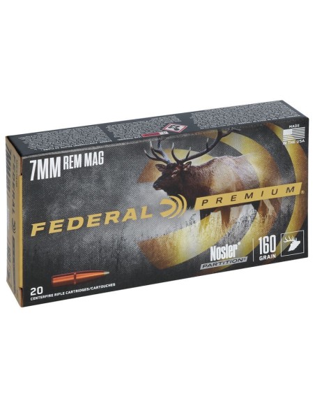 Munición metálica FEDERAL Nosler Partition - 7mm. Rem. Mag. - 160 grains