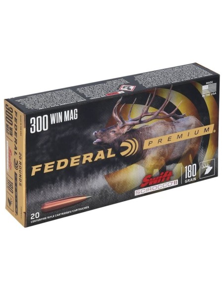 Munición metálica FEDERAL Swift Scirocco II - 300 Win. Mag. - 180 grains