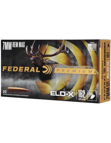 Munición metálica FEDERAL Hornady ELD-X - 7mm. Rem. Mag. - 162 grains