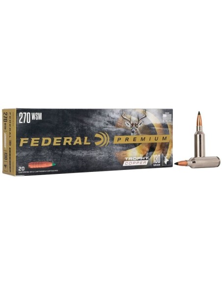 Munición metálica FEDERAL Trophy Copper - 270 WSM - 130 grains