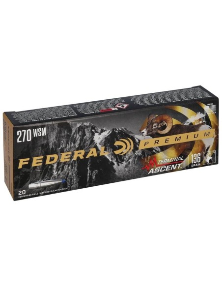 Munición metálica FEDERAL Terminal Ascent - 270 WSM - 136 grains