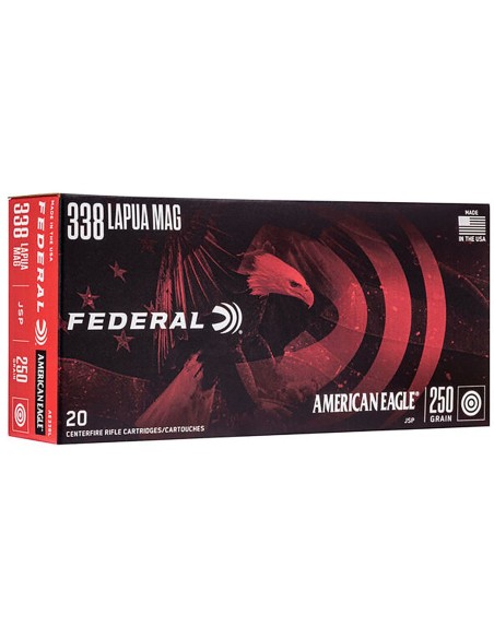 Munición metálica FEDERAL American Eagle - 338 Lapua Mag. - 250 grains - JSP