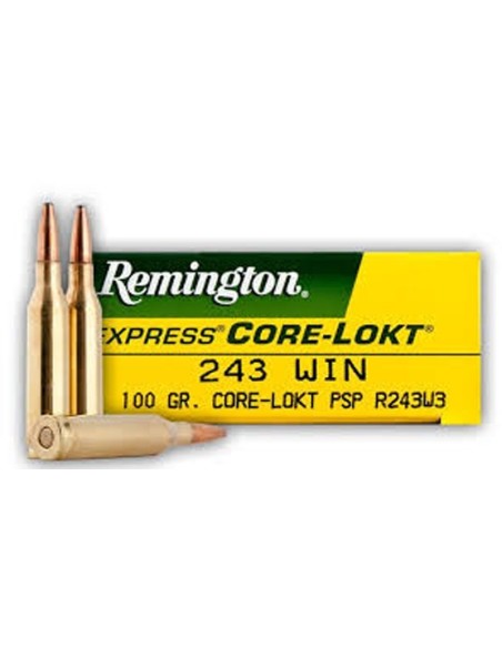 Munición metálica REMINGTON CORE-LOKT - 243 Win. - 100 grains