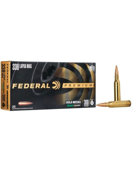 Munición metálica FEDERAL Gold Medal Sierra MatchKing - 338 Lapua Mag. - 300 grains