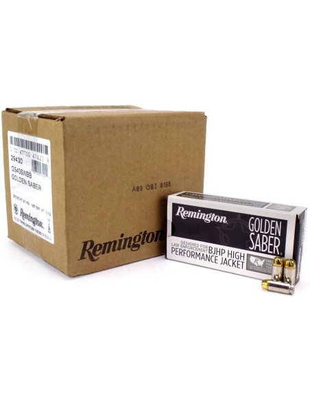 Munición Remington - Golden Saber HPJ Bonded - 9mm. BJHP - 147 grains