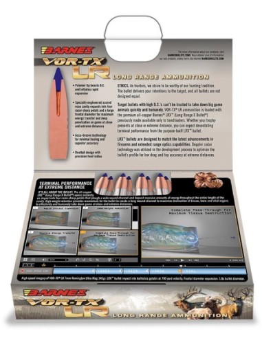 Munición metálica BARNES VOR-TX LR - 270 Win. - 129 grains