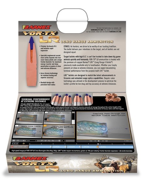 Munición metálica BARNES VOR-TX LR - 270 Win. - 129 grains
