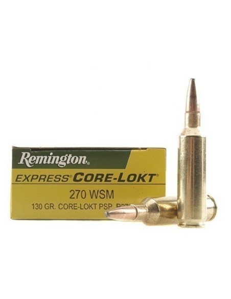 Munición metálica REMINGTON CORE-LOKT - 270 WSM - 130 grains