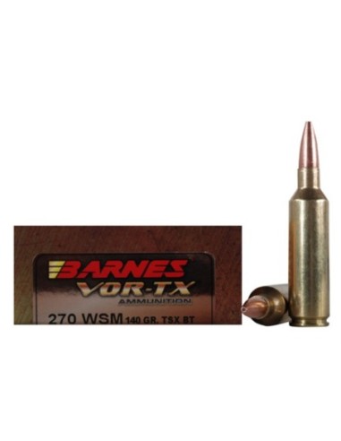 Munición metálica BARNES - VOR-TX TSX - 270 WSM - 140 grains