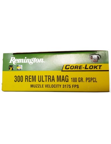 Munición metálica REMINGTON CORE-LOKT - 300 RUM - 180 grains