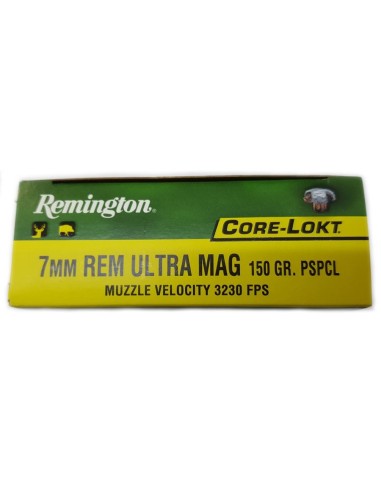 Munición metálica REMINGTON CORE-LOKT - 7 RUM - 150 grains