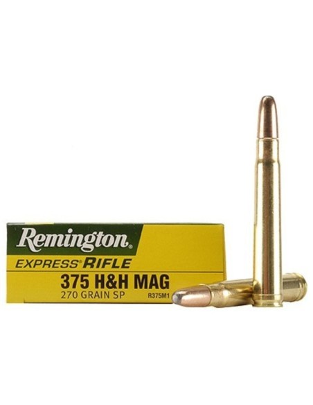 Munición metálica REMINGTON HIGH PERFORMANCE RIFLE - 375 H&H - 270 grains
