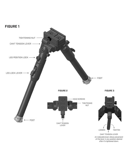 Bípode WARNE Skyline Lite fijo para Picatinny