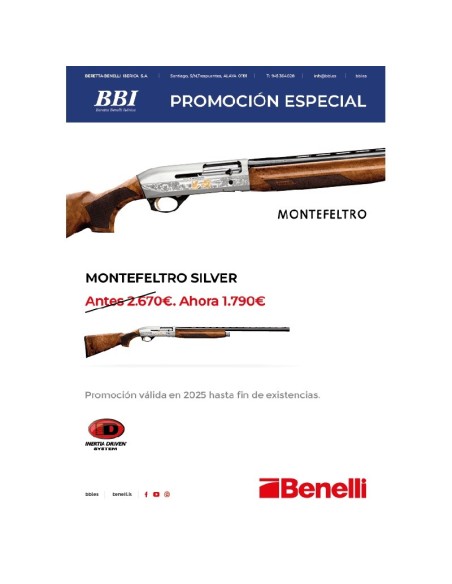 Escopeta Benelli Montefeltro Silver
